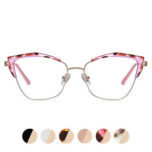 Monture de lunettes en métal TR90 forme papillon anti-lumière bleue, monture complète unisexe, origine Taizhou - Product Image 5