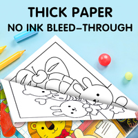 Livre de coloriage simple et grand format pour tout-petits, 16 motifs, facile et amusant, style Instagram, pour dessiner et peindre, jouet préscolaire pour enfants
