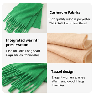 <span class=keywords><strong>Sciarpa</strong></span> Invernale da <span class=keywords><strong>Donna</strong></span> in <span class=keywords><strong>Cashmere</strong></span>, Calda e Soffice, Scaldacollo per Ragazze, Pashmina - Product Image 5