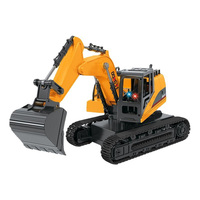 Jouet d'excavatrice RC en alliage à 12 canaux 1:12 Cadeaux pour garçons 360° Rotation électrique Jouets d'excavatrice RC pour enfants avec lumière