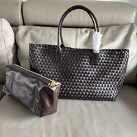 Sac à Main Tressé Haut de Gamme Simple et Tendance pour Femme, Sac à Bandoulière en Cuir Véritable, Sac Shopping de Luxe, Sacs à Main Mode