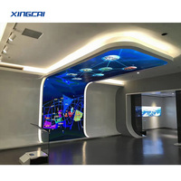 Écran LED P1.53 créatif d'intérieur de HD d'usine avec des modules flexibles courbant l'écran LED