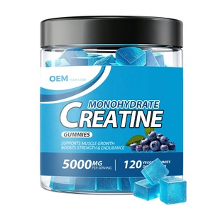 Gomitas de Creatina Monohidrato de Marca Privada OEM, Sin Azúcar, 5000 mg por Porción, OEM ODM, MOQ Bajo, Sabor Personalizado, 120 Gomitas - Product Image 1