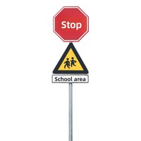 Poteau de signalisation routière personnalisable à colonne unique, origine Chongqing, pour indication routière, avertissement sur trottoir, utilisation extérieure dans les parcs et les rues