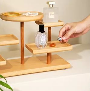 <span class=keywords><strong>Support</strong></span> à gâteau de mariage rectangulaire multifonctionnel en bambou écologique de luxe, <span class=keywords><strong>support</strong></span> de présentation <span class=keywords><strong>multicouche</strong></span> résistant au four, <span class=keywords><strong>support</strong></span> de rangement pour desserts - Product Image 2