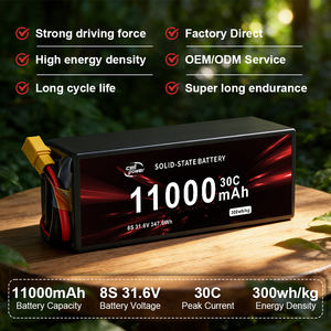 Batería para Dron HV 11000mAh 30C 300Wh/kg Original de Fábrica Personalizada Recargable de Iones de Litio de Estado Sólido - Product Image 2