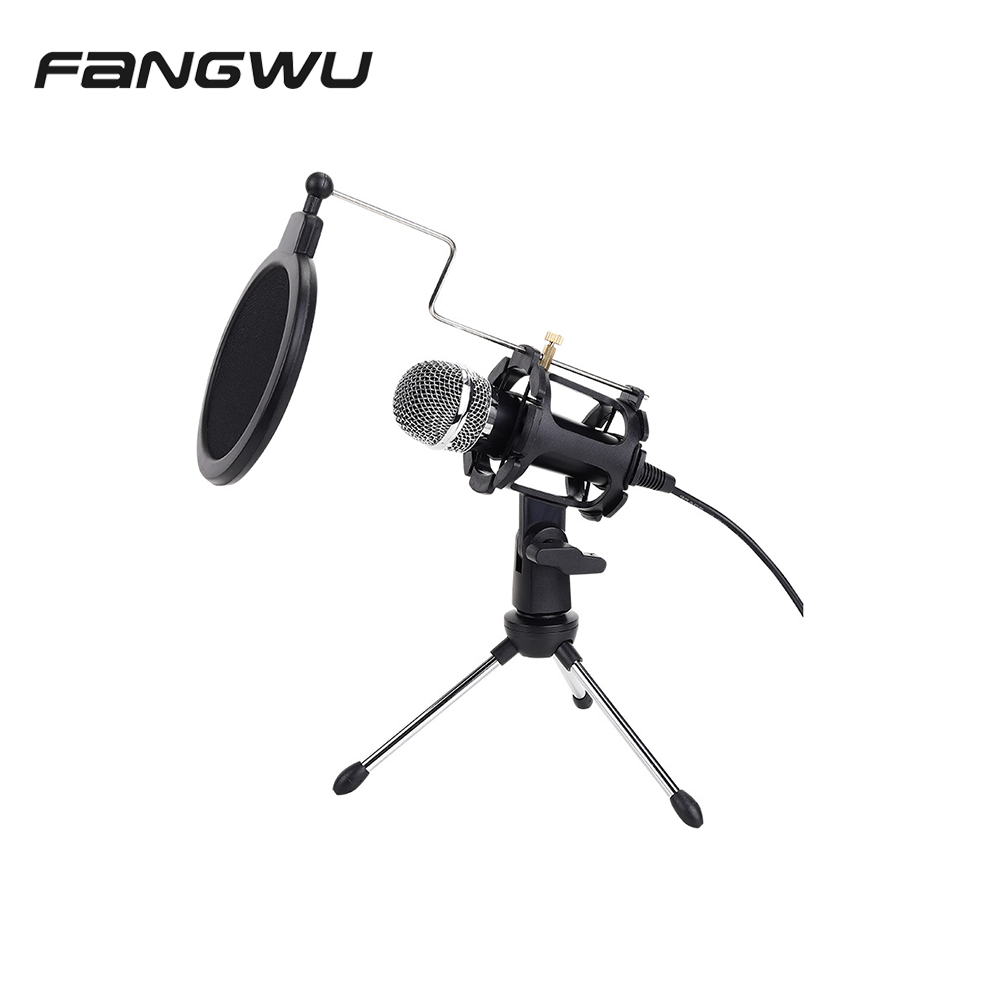Wired Home Stereo Desktop Tripod Mic for Video Chatting  Gaming Podcasting Recording Meeting Condenser Microphone