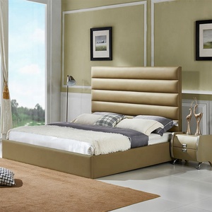 <strong>Cheap</strong> and Affordable <strong>king</strong> <strong>Size</strong> Family Home Gold Comfortable High Quality Leather <strong>Bed</strong> - Product Image 1