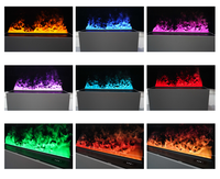 Cheminée électrique à vapeur d'eau TUYA APP, décoration d'intérieur de luxe, personnalisable, effet de flamme froide 3D, chauffage par cassette