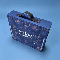 Boîtes cadeaux calendrier de l'avent magnétiques avec logo personnalisé, revêtement UV, gaufrage, carton recyclable et écologique pour Noël