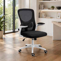 Chaise de bureau pivotante moderne pour cadres, avec appui-tête réglable, matériaux en acier et mousse, chaise en maille à mécanisme de levage