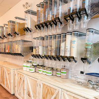 Distributeur de céréales mural de 10 L, étagère de supermarché, bac à gravité, bac à café en vrac, alimentation par gravité, torréfaction