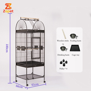 Cage à oiseaux <span class=keywords><strong>en</strong></span> acier inoxydable robuste avec accessoires, grande cage à <span class=keywords><strong>canaris</strong></span> d'extérieur, <span class=keywords><strong>volière</strong></span> portable, grandes cages à oiseaux à vendre - Product Image 1
