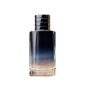 Bottiglie di Profumo di Lusso in Vetro Personalizzate di Alta Qualità, Cilindriche, Sfumate Nero-Blu, 50ml con Confezione - Product Image 3