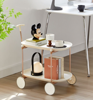Chariot de rangement mobile moderne de luxe léger, style INS, armoire rotative créative, meuble de rangement simple pour cosmétiques