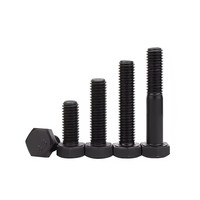 Vis hexagonale en acier au carbone, oxyde noir, filetage complet et partiel, DIN933 DIN931, fabriquée en Chine