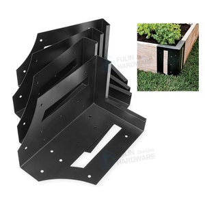 Support d'angle de lit de jardin surélevé en acier en métal avec lèvre de fixation bricolage fleur potager support d'angle de lit surélevé - Product Image 4