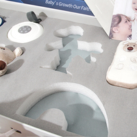 2025 nouveau bébé boîte à jouets poignée en cuir mat stratification valise postale Logo personnalisé papier jouet boîte-cadeau emballage large utilisation affichage