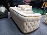 WINFORCE Chesterfield-Luxussofa im europäischen Stil italienisches Sofa aus Samt modernes Sofa Couches Wohnzimmer Sofa-Set Möbel