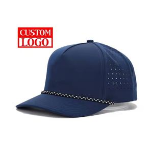 Custom Promotional <b>Baseball</b> Hats Laser-Perforated Trenches Snapback With Logo - Product Image 1