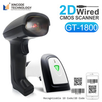 Lecteur de codes-barres rapide Xincode, scanner de codes QR 2D 1D, scanner de codes-barres portable filaire et sans fil