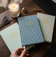 Journal de gratitude A5 2026, nouveau motif à pois, couverture en feuille d'or, agenda, carnet de suivi quotidien, couverture rigide en tissu