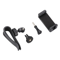 Support de caméra sport ABS pour voiture, support de téléphone portable pour pare-soleil, support de véhicule rotatif à 360 degrés