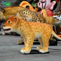 Gecai Amusement Park Animatronic Animal Model Modèle de lion grandeur nature