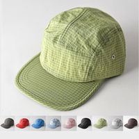 Casquettes à visière courte personnalisées à séchage rapide pour hommes, casquette de course à 5 panneaux, casquette de camping en plein air, casquette de baseball légère en nylon à visière plate