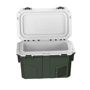 新款大容量55L车载冰箱野营冰柜outor coolbox带低压保护的便携式冰箱