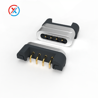 Vente d'usine Connecteur magnétique 4 broches à 90 degrés pour chargeur, connecteur magnétique Pogo Pin