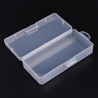 Caja Organizadora Profesional de Uñas de Material PP Transparente, Estuche para Manicura, Contenedores para Arte de Uñas, Lima, Cepillo y Diamantes de Imitación