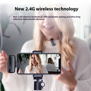 ไมโครโฟนไร้สายแบบหนีบปกเสื้อ K20 ไมโครโฟนคอนเดนเซอร์แบบรอบทิศทางสำหรับการบันทึกเสียงสำหรับการสัมภาษณ์ วิดีโอ พอดแคสต์ - Product Image 5