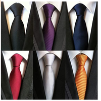 Cravates pour hommes noires et rouges unies pour mariages, cravate de marié classique en soie, cravate en polyester jacquard tissé, cravates Paisley pour hommes, ensemble