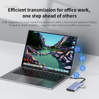 FEIXUAN Personalizar USB C Hub 11 en 1 Estación de acoplamiento con HDM 1 * VGA, 2 * USB 3,0/USB2.0 * 2/SD/Lector de tarjetas TF/Ethernet/100W PD/3,5mm