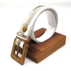 Cinturón de cuero y madera de lujo para mujer Guilin Gentle 351 - Product Image 2