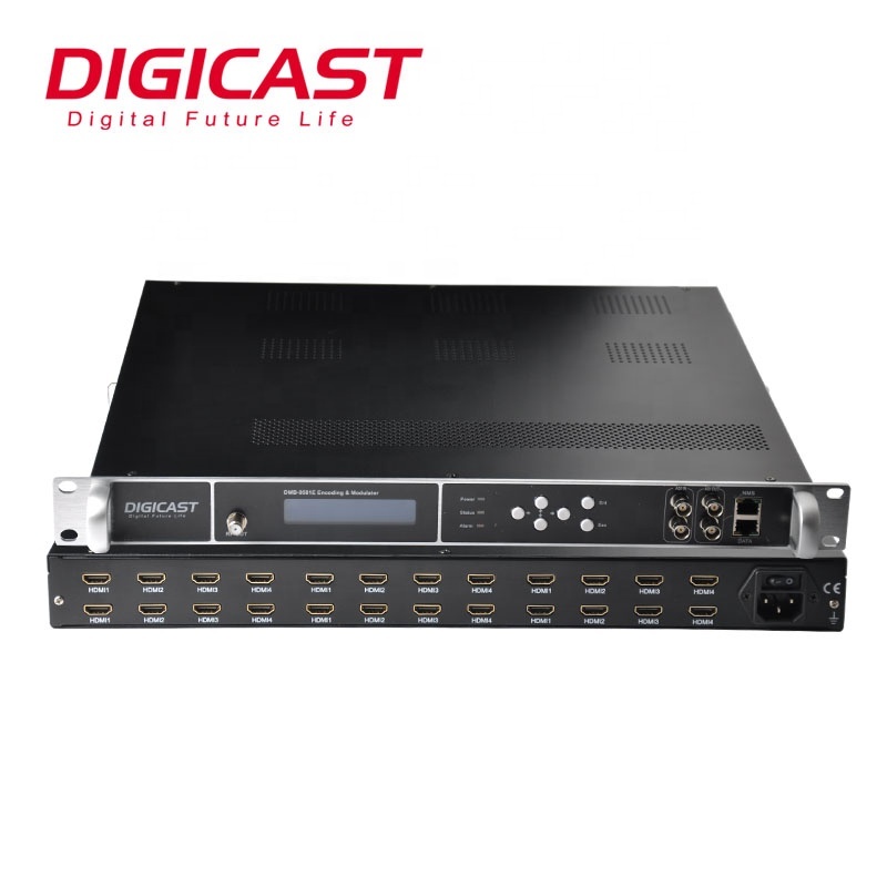 Modulateur numérique 24 canaux H.264 HD RF de DMB-9581E pour le système DVB et l'application DTV