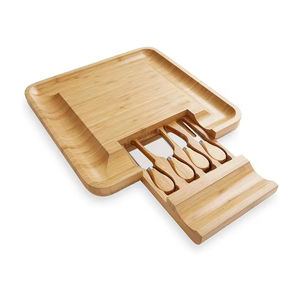 Set Regalo Tagliere e Coltello per Formaggio in Bambù Organico, Tagliere <span class=keywords><strong>da</strong></span> <span class=keywords><strong>Picnic</strong></span> per Formaggi - Product Image 3