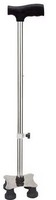 Canne de marche réglable antidérapante en aluminium, portable, rétractable et pliable, à quatre pieds