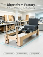 Machine de Pilates Reformer en chêne, réglable et multifonctionnelle, pour l'entraînement du tronc, équipement de fitness pour la maison et le studio, vente en gros OEM