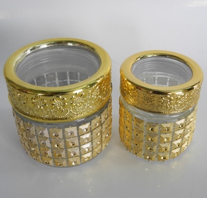 Lọ Thủy Tinh Sang Trọng Tay Áo Và Nắp Trang Trí Màu Sắc Để Đựng Nghệ Tây Và Lọ Đóng Hộp Thực Phẩm Hộp Đựng Thực Phẩm Với Các Loại - Product Image 3