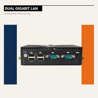Mini PC industriel sans ventilateur YCT, ordinateur embarqué, Intel Celeron, 2 ports Ethernet Gigabit pour VGA, 2 ports série RS232/RS485, calcul