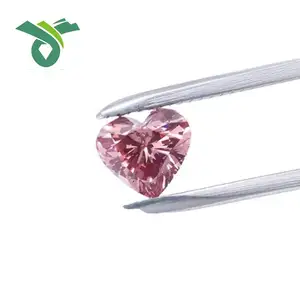 Hot Deal 1-2 Carat Pink Laboratory-Cultured Diamonds Loose Heart-Shaped Pink Diamonds Excellent Cut VVS2 Competitive Pricing