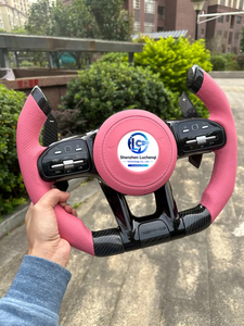 Volante de Fibra de Carbono con Calefacción y Levas de Cambio para <span class=keywords><strong>Benz</strong></span> <span class=keywords><strong>C</strong></span> E G CLA CLS <span class=keywords><strong>AMG</strong></span> 2015-2026, Diseño de Cabina Aeroespacial, Reemplazo Directo - Product Image 3