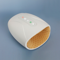 Masseur de paume et de doigts électrique sans fil à compression d'air, en forme de main, à piles, avec fonction acupression, en ABS, autonomie 1,5h