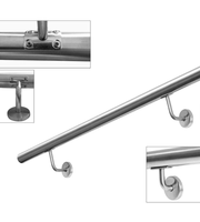 Rampe en acier inoxydable de qualité supérieure pour balcons et escaliers, système de balustrade en verre moderne, durable et élégant