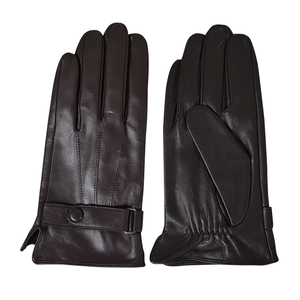 <span class=keywords><strong>Gants</strong></span> de conduite sportifs <span class=keywords><strong>en</strong></span> <span class=keywords><strong>cuir</strong></span> d'agneau véritable pour hommes, chauds pour l'hiver, avec sangle réglable, coupe-vent, respirants, doublure <span class=keywords><strong>en</strong></span> fausse fourrure - Product Image 4