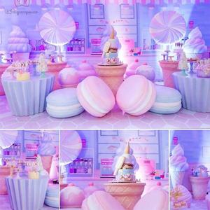 Decoración de Cumpleaños de Candy <span class=keywords><strong>Land</strong></span>, Suministros de Decoración, Donuts Pastel, Macarons, Helados <span class=keywords><strong>Gigantes</strong></span>, Decoración de Dulces - Product Image 6