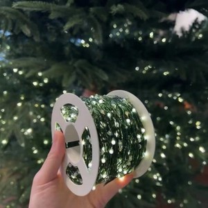 Guirlandes lumineuses LED de Noël 100M, fil vert, fil de cuivre, lumières féériques en forme d'étoile pour décoration intérieure, blanc chaud doux 2700K - Product Image 1