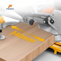 Scie à panneaux électrique FXR 8/10/12 pouces, scie à onglets pour la découpe du bois, idéale pour les portes et les fenêtres, pour le travail du bois